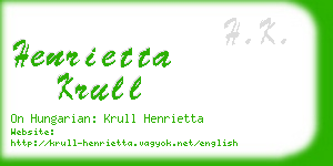 henrietta krull business card